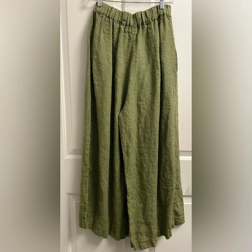 The Make Shed Metamorphosis Linen Trousers in Sage Green - Sustainable Brand - Picture 4 of 12